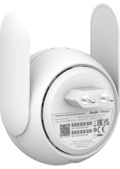 RUIJIE  REYEE RG-EW1200R 867MBPS 1PORT 10/100 ETHERNET 2 ANTEN 2.4/5GHz PRIZ TIPI ACCESS POINT/ROUTER/EXTENDER - 4
