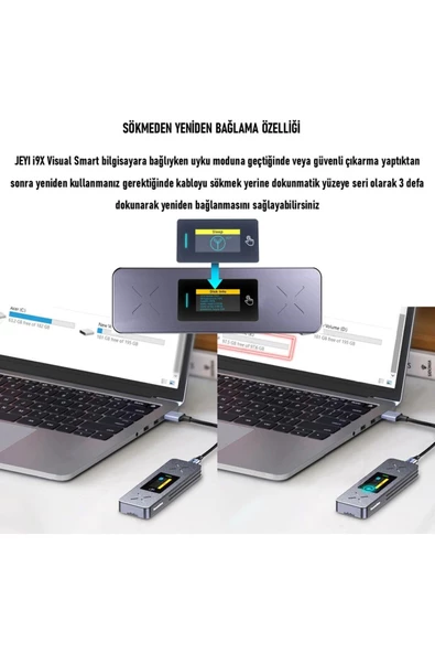 i9X M.2 To USB NVMe To USB NGFF To USB SATA SSD To USB 3.2 Hub Çevirici Dönüştürücü Adaptör - 3