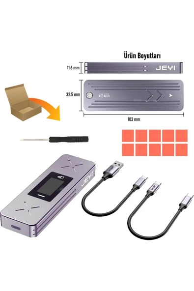 i9X M.2 To USB NVMe To USB NGFF To USB SATA SSD To USB 3.2 Hub Çevirici Dönüştürücü Adaptör - 5