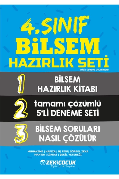 Zeki Çocuk Eğitici Kitaplar Bilsem 4, Sınıf Hazırlık Seti 3 Kitap