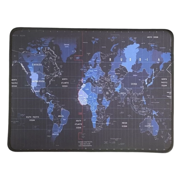 Mouse Pad Kaymaz Taban Pürüzsüz üst Yüzey 25cmx32cm Küçük Boy Dünya Haritası Mouse Matı - 2
