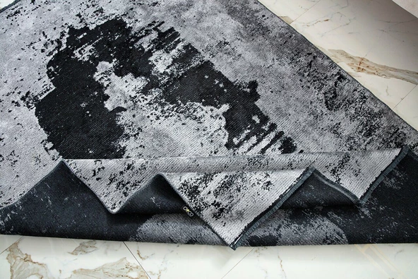 GÜMÜŞSUYU DECO MİLANO 12255 HALI SİYAH - 3