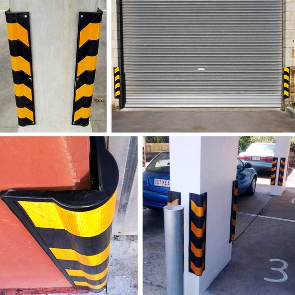 Kauçuk Otopark Köşe Kolon Koruyucu Oval Otopark Kolon Koruma (10 ADET) - 2