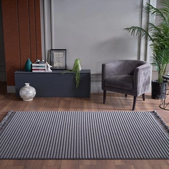 GÜMÜŞSUYU DECO ALVİN 12612 HALI ANTRASİT - 3