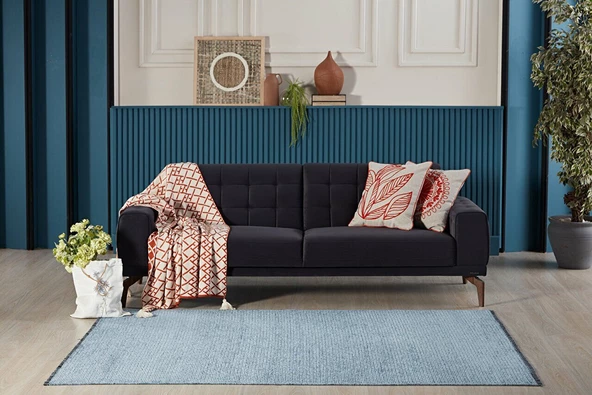 GÜMÜŞSUYU DECO FASHİON 14017 HALI MAVİ - 2
