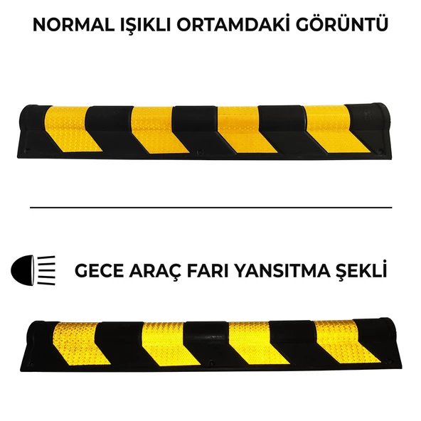 Kauçuk Otopark Köşe Kolon Koruyucu Oval Otopark Kolon Koruma (10 ADET) - 5