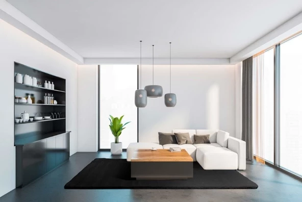 GÜMÜŞSUYU DECO SOFT 15314 HALI SİYAH - 2