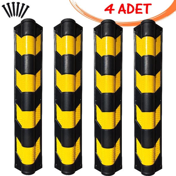 Kolon Koruma Kauçuk Oval Kauçuk Otopark Kolon Köşe Koruyucu (4 ADET)