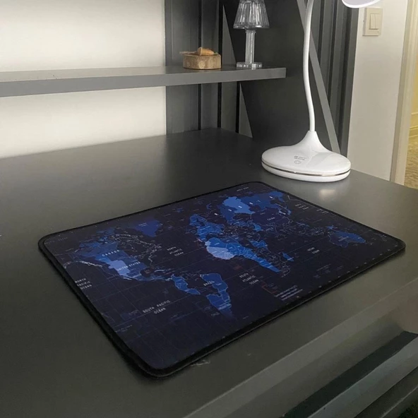 Mouse Pad Kaymaz Taban Pürüzsüz üst Yüzey 25cmx32cm Küçük Boy Dünya Haritası Mouse Matı - 8