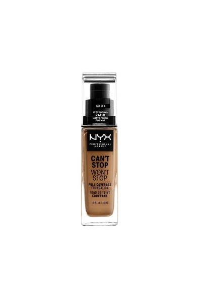 NYX Professional Makeup Fondöten - Can't Stop Won't Stop Full Coverage Foundation 13 Golden 30 Ml 800897157302