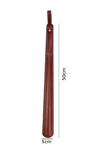 Digithome Çelik Gövdeli Deri Kaplama Yumuşak Ayakkabı Çekeceği Kerata 50cm Kahverengi C-1-1-144 - 6