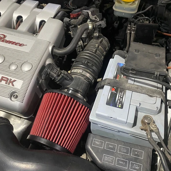 Alfa Romeo 156 Performans Açık Hava Filtresi 7.6cm Kırmızı - 2