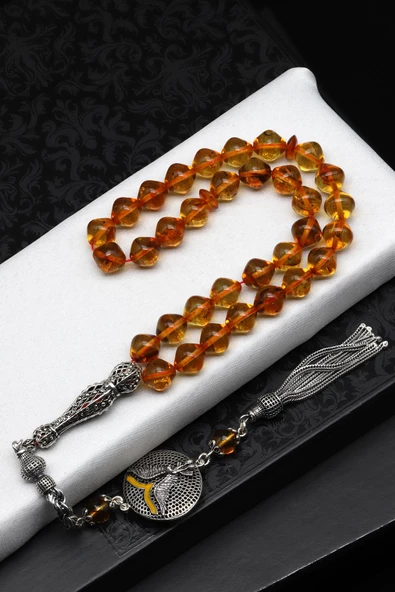 Damla Kehribar İstanbul Kesim Tesbih Litvanya Sertifikalı