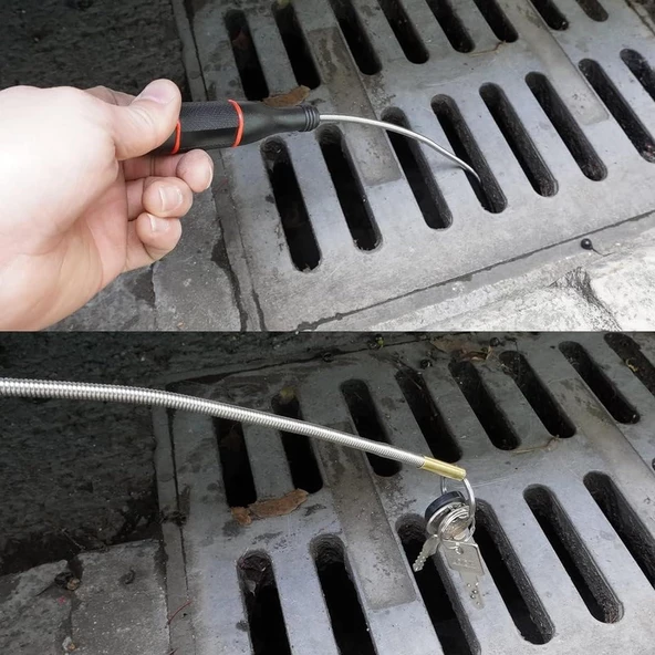 Spiral Yaylı Uzun Mıknatıs 50 Cm Bükülebilir Manyetik Mıknatıs Düşen Metal Parça Alma Mıknatısı - 5