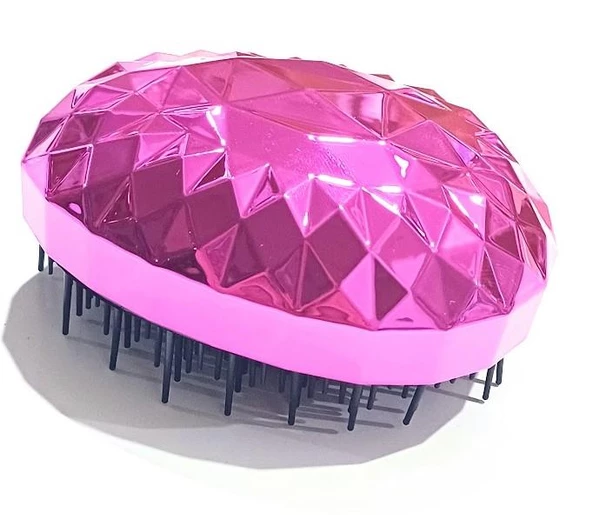 Zhlbutik Neon Pembe Düzleştirici Tarak Geniş Aralıklı Saç Fırçası - 4