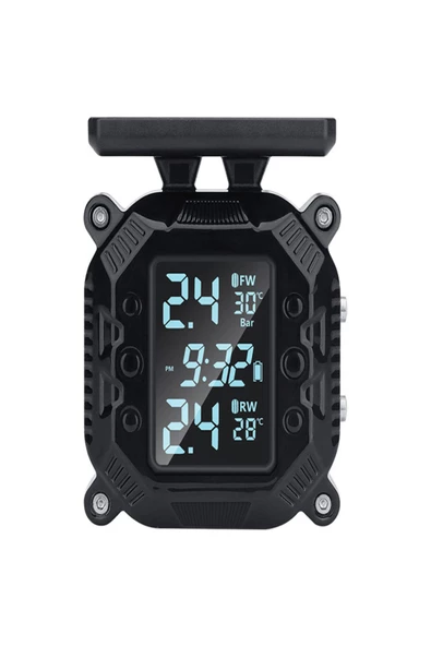 Motosiklet Tpms Lastik Basınç Sensörü Ve Monitörü Dijital Kablosuz Şarjlı Lastik Basınç Dedektörü - Resim 4