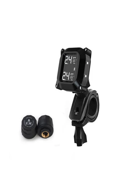 Motosiklet Tpms Lastik Basınç Sensörü Ve Monitörü Dijital Kablosuz Şarjlı Lastik Basınç Dedektörü - Resim 6