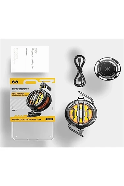 Cx07 cep telefonu soğutucu 15w manyetik telefon soğutma fanı radyatör şarjlı fan iphone android - 2