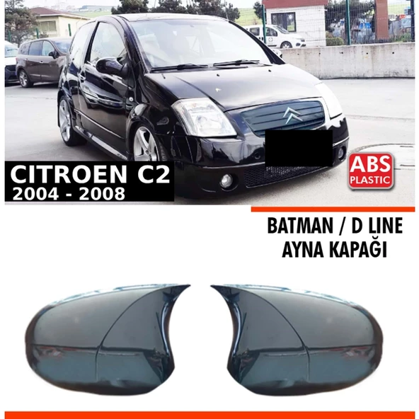 C2 Batman Ayna Kapağı Piano Black / 2004 - 2008