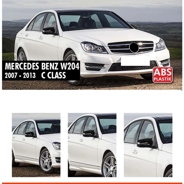 W204 Batman Ayna Kapağı Piano Black / 2007-2014