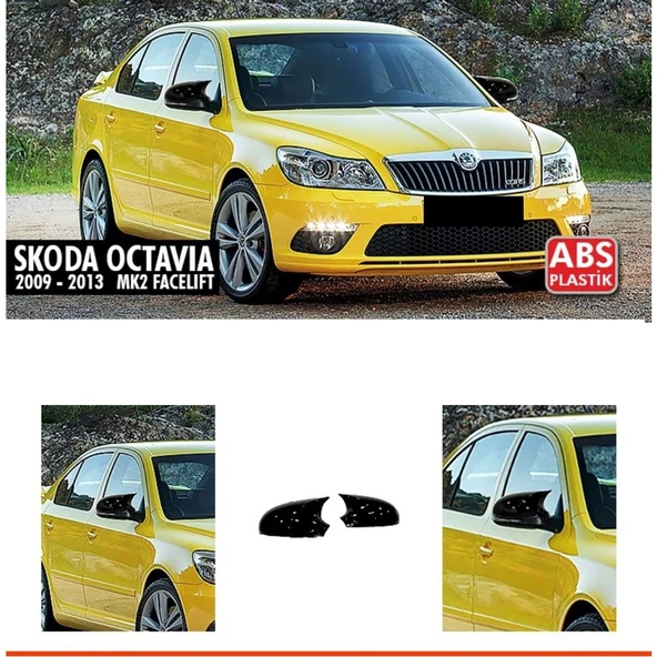 Octavia Mk2 A5 Facelift Batman Ayna Kapağı Piano Black / 2009-2013