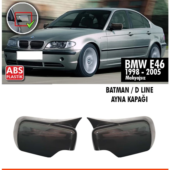 E46 Batman Ayna Kapağı Piano Black / 1998 - 2005
