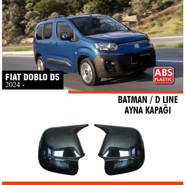 Doblo Batman Ayna Kapağı Piano Black / 2024 Sonrası
