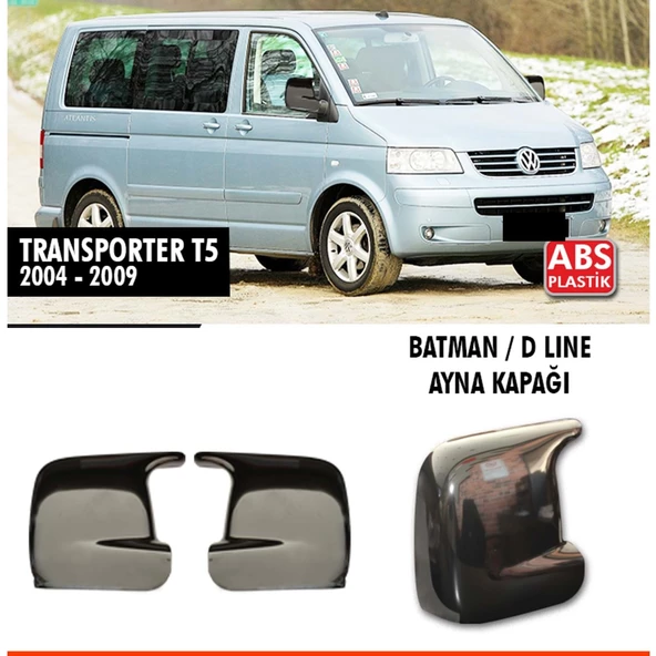 Transporter T5 Batman Ayna Kapağı Piano Black / 2004 - 2009