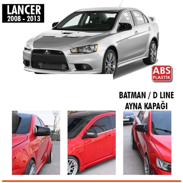 Lancer Batman Ayna Kapağı Piano Black / 2008-2013