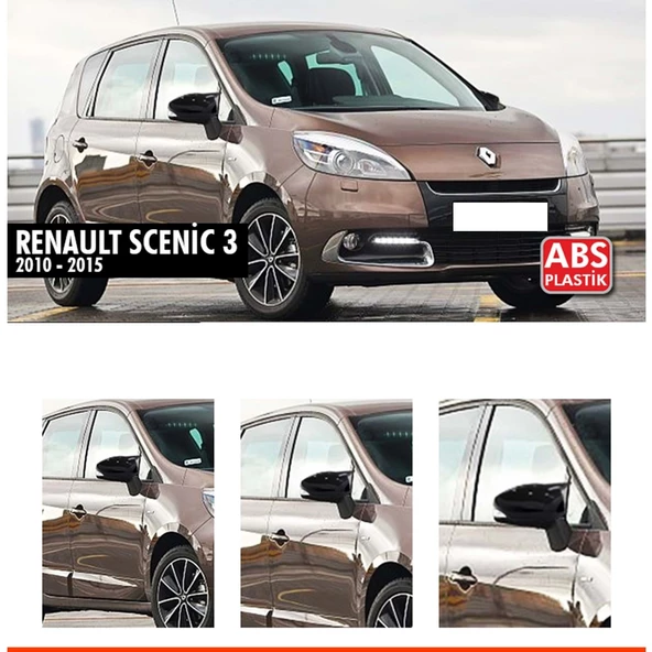 Scenic 3 Batman Ayna Kapağı Piano Black / 2010-2015