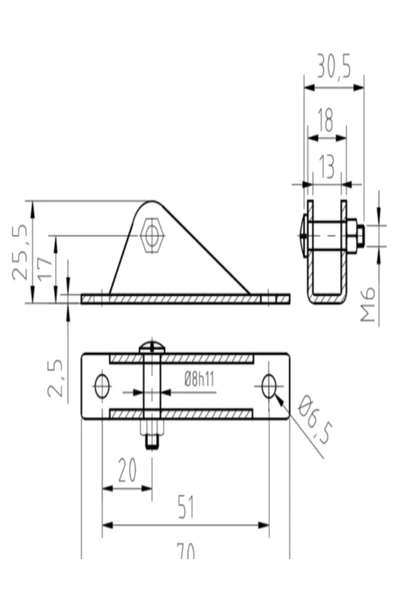 U ŞEKİLLİ PİM BRAKETİ 4 ADET - 3