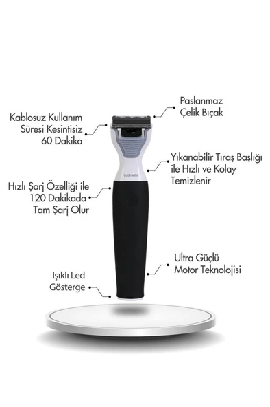 Duocut Islak Kuru Ayarlanabilir Hibrit  Saç Sakal Vücut Tıraş Makinesi - 6