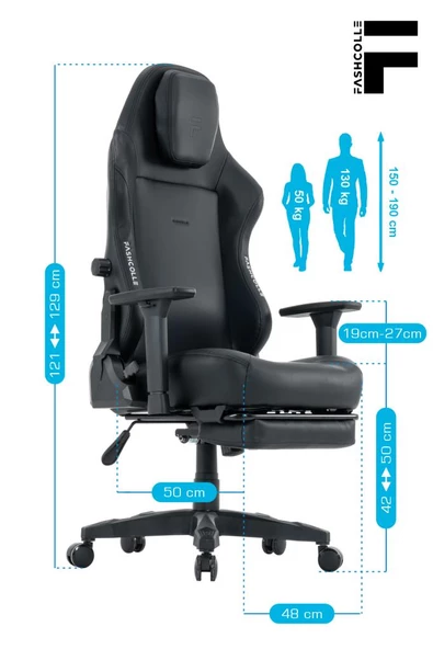 Fashcolle Globe Pro Black Oyuncu Koltuğu - 5
