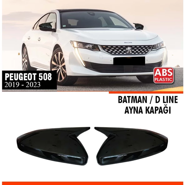 508 Batman Ayna Kapağı Piano Black / 2019-2023 - 1