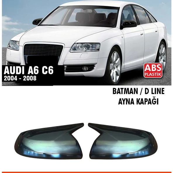 A6 C6 Batman Ayna Kapağı Piano Black / 2004 - 2008