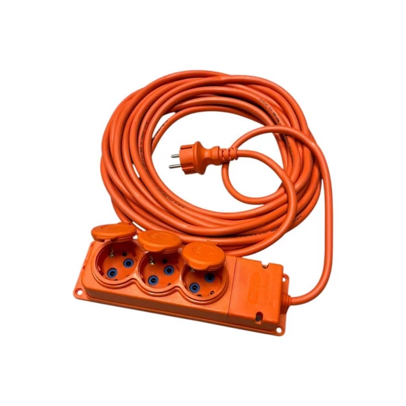 Bylion 20 Metre 3 lü Uzatma Kablosu 3x2,5mm Kablo Kesiti Seyyar Priz - 2