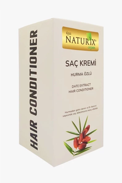 Naturix Hurma Özlü Tuzsuz Şampuan ve Saç Kremi Seti  Saç Dökülmesine Karşı, Nemlendirici, Demir ve B Vitamini ile Zenginleştirilmiş (250 ml x 2) - 7