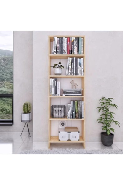 Lagom 5 Raflı Kitaplık - 6