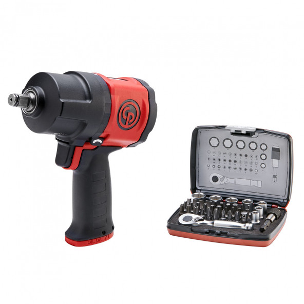 Chicago Pneumatic CP7748 1/2" Lastik Bijon Sökme + Bit Lokma Seti Hediye