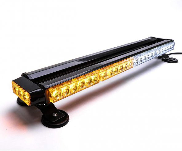 Çakar lamba çift taraflı 54 led sarı-beyaz 12-24v/ LAPA526 - 2