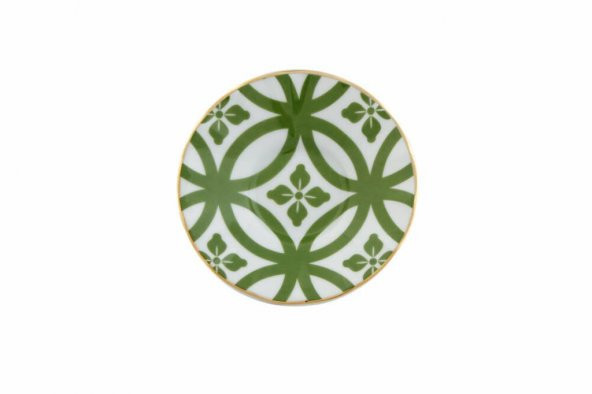 Porland Morocco Desen1 Yeşil Ergonomik Çay Tabağı 12Cm