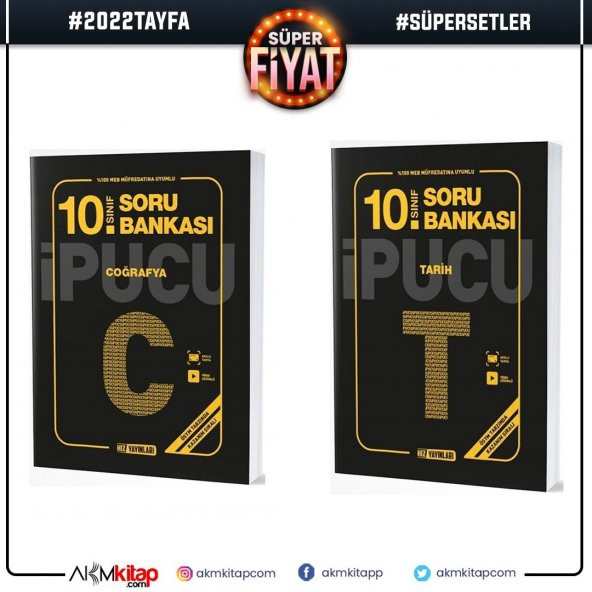 Hız Yayınları 10. Sınıf Tarih ve Coğrafya İpucu Soru Bankası Seti 2 Kitap - 2