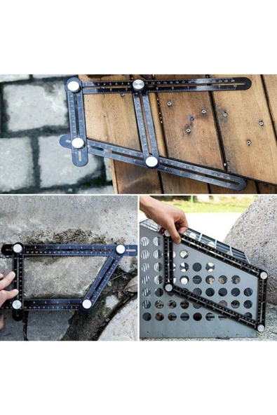 Rox Wood 0071 Alüminyum Çok Fonksiyonlu Delik Şablon Cetveli - 5