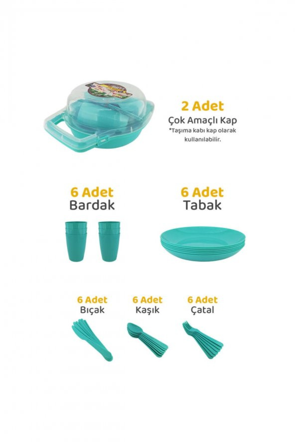 Piknik Takımı 32 Parça 6 Kişilik decobella - 3