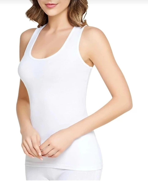 TUTKU 0174 KADIN ELASTAN GENİŞ ASKILI ATLET 12 ADET - Resim 2