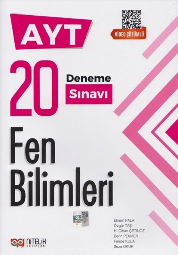 Nitelik Yayınları YKS AYT Fen Bilimleri 20 Deneme Sınavı