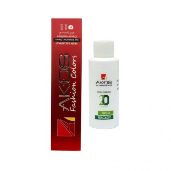 Akos Tüp Boya 60 ml - 5.24 Açık İrize Dore + Akos 20 Volüm Oksidan 60 ml - 1