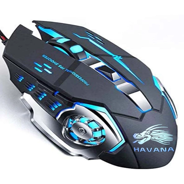 GXT 7D Usb 3200dpi Makrolu Gaming Mouse 7 TUŞLU RAINBOW 7 LED AYDINLATMA