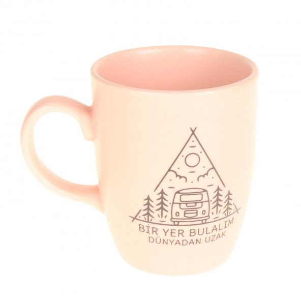 PEMBE BİR YER BULALIM DÜNYADAN UZAK TASARIM KUPA - 2