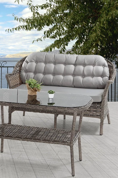 Orkide Rattan Bahçe Mobilya Takımı | 2+1+1+Masa | Rehome - 7